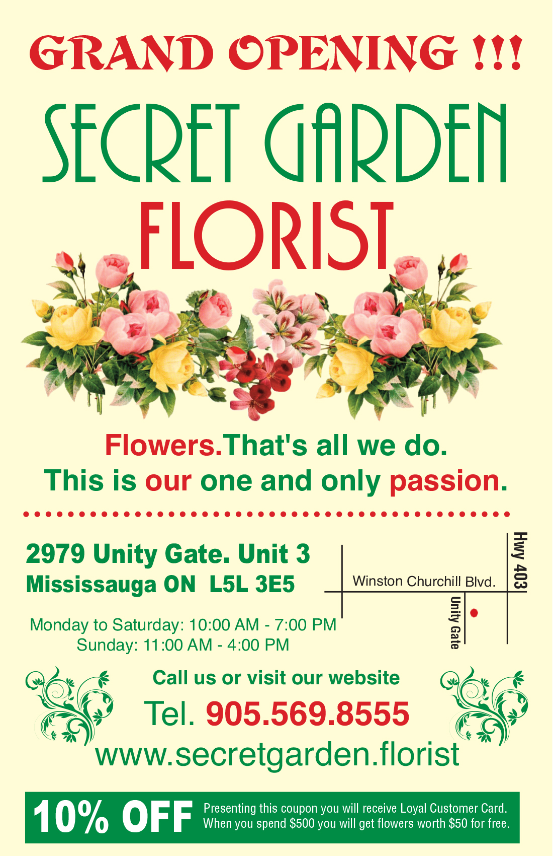 Secret Garden Flyer Front